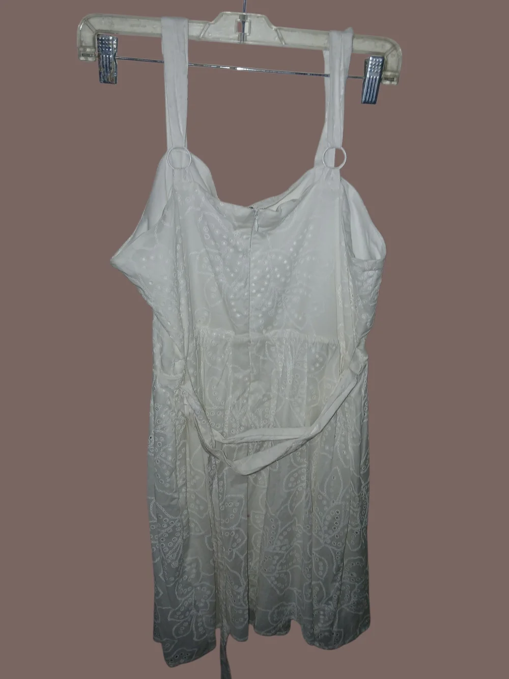 Calypso St Barth White Eyelet Sundress Womens 12 - Picture 3 of 5